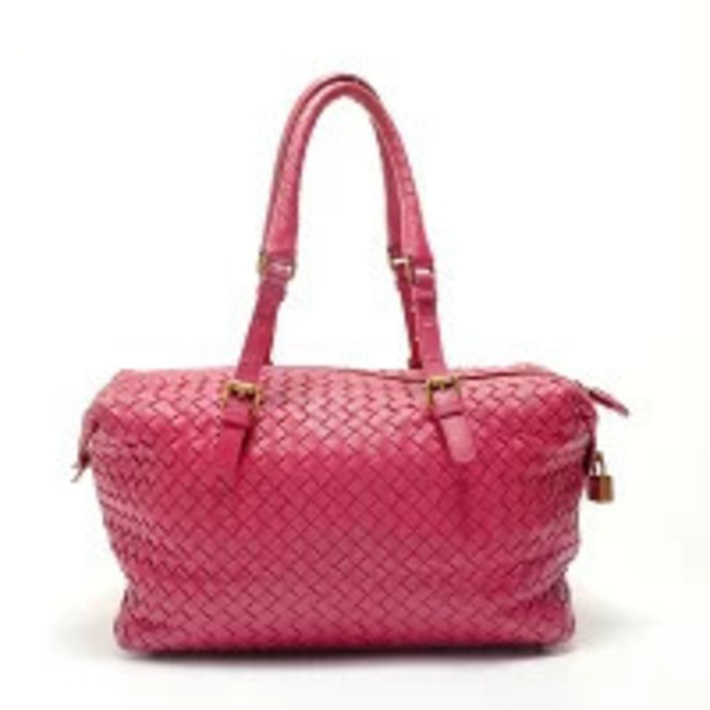 Bottega Veneta Montaigne Intrecciato Shoulder Bag Pink